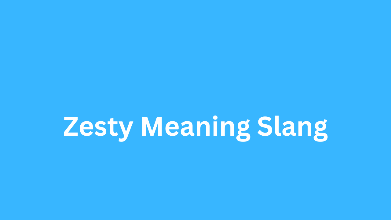 Zesty Meaning Slang What It Really Means in Modern Conversations